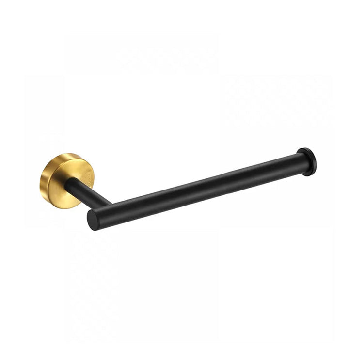 Kalsten | Modern Bathroom Hardware Set in Stainless Steel Brushed Chrome Towel Bar/Ring & Bathrobe Hook