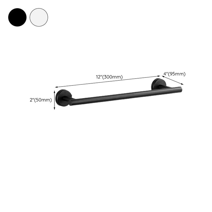 Kalsten | Modern Bathroom Hardware Set in Stainless Steel Brushed Chrome Towel Bar/Ring & Bathrobe Hook