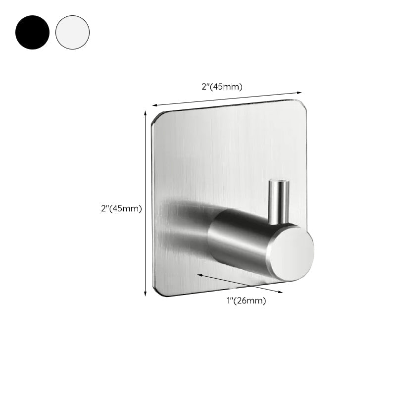 Kalsten | Modern Bathroom Hardware Set in Stainless Steel Brushed Chrome Towel Bar/Ring & Bathrobe Hook