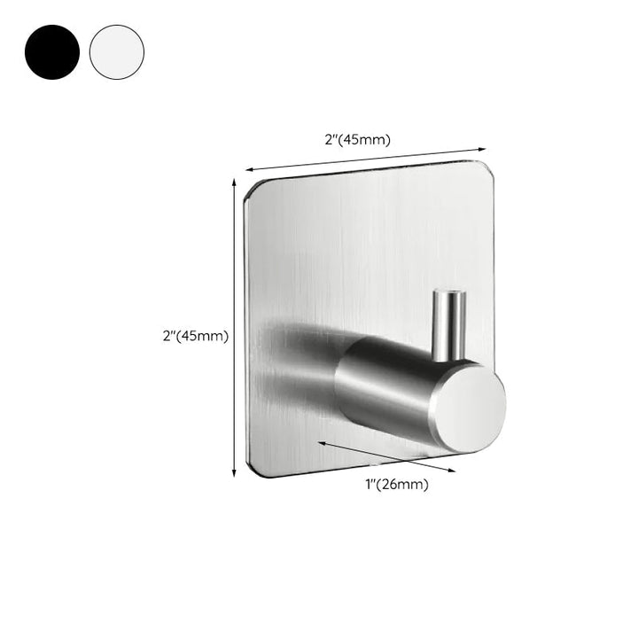 Kalsten | Modern Bathroom Hardware Set in Stainless Steel Brushed Chrome Towel Bar/Ring & Bathrobe Hook