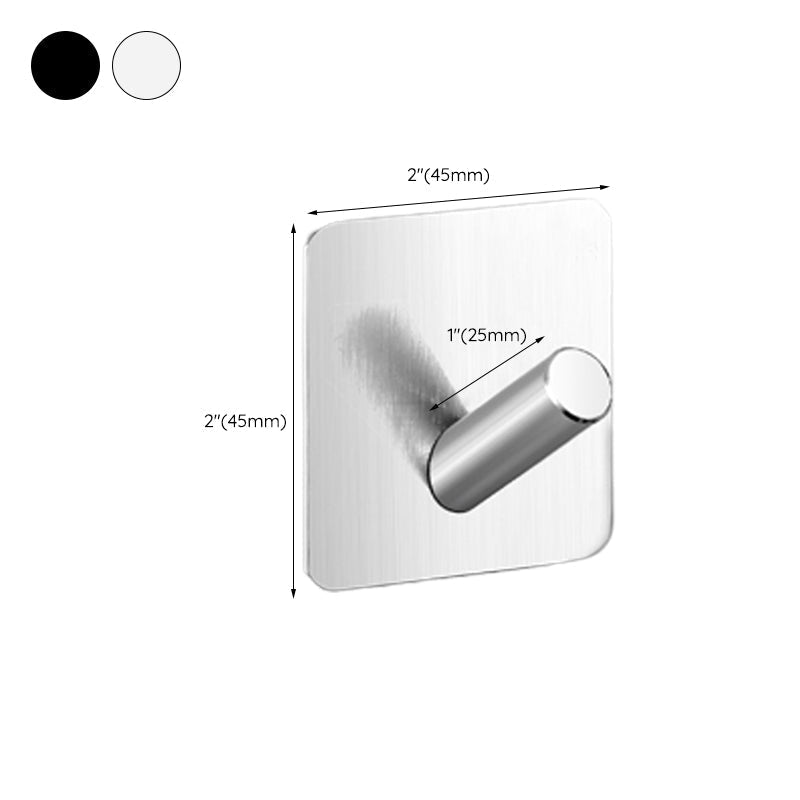 Kalsten | Modern Bathroom Hardware Set in Stainless Steel Brushed Chrome Towel Bar/Ring & Bathrobe Hook