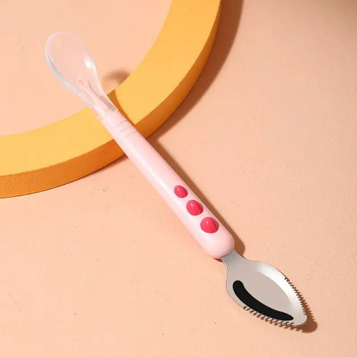 Kalsten | Baby spoon with scraper — double-sided fruit preparation tool