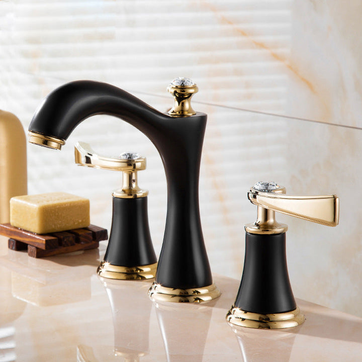 Kalsten | Modern Vessel Faucet Brass 2 Handles Low Arc Vessel Faucet for Home