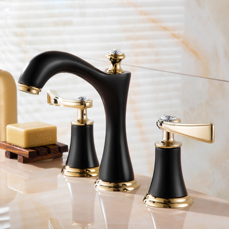Kalsten | Modern Vessel Faucet Brass 2 Handles Low Arc Vessel Faucet for Home