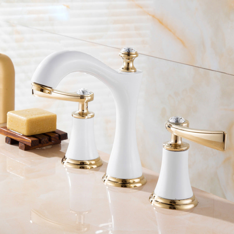Kalsten | Modern Vessel Faucet Brass 2 Handles Low Arc Vessel Faucet for Home
