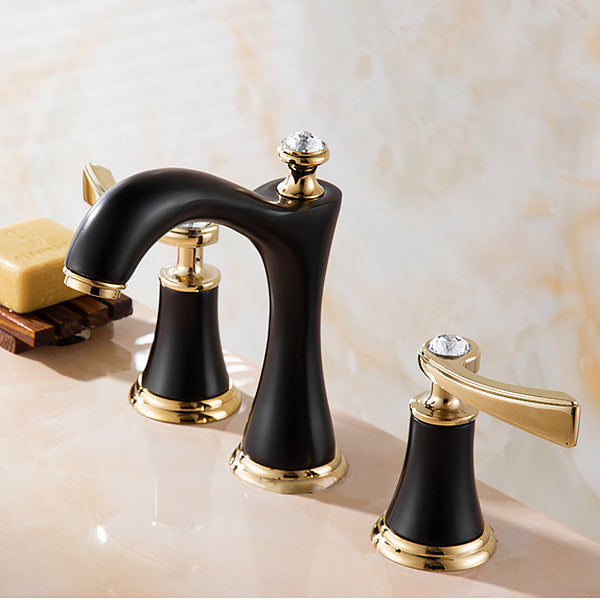 Kalsten | Modern Vessel Faucet Brass 2 Handles Low Arc Vessel Faucet for Home