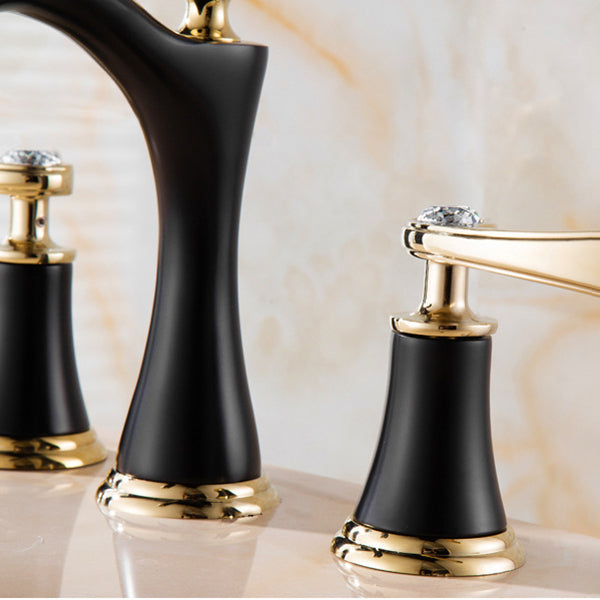 Kalsten | Modern Vessel Faucet Brass 2 Handles Low Arc Vessel Faucet for Home