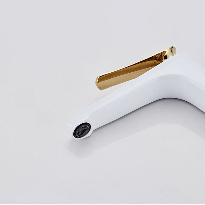 Kalsten | Luxury 1 Handle Sink Bathroom Faucet Round Brass Sink Faucet with Water Hose