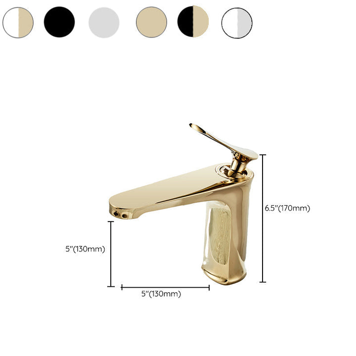 Kalsten | Luxury 1 Handle Sink Bathroom Faucet Round Brass Sink Faucet with Water Hose