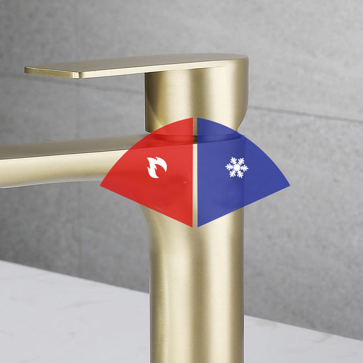 Kalsten | Modern Vessel Faucet Copper Single Handle Low Arc Vessel Faucet for Home