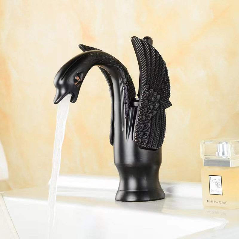 Kalsten | Full brass bathroom sink faucet hot and cold water single lever sink faucet
