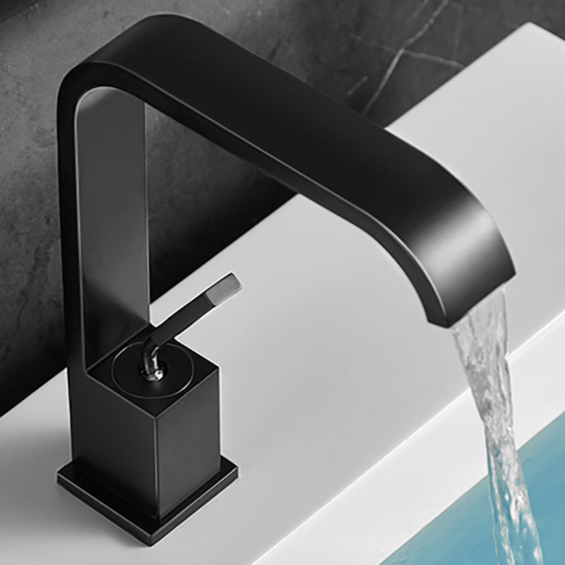 Kalsten | Waterfall Spout Widespread Sink Faucet Modern Metal Widespread Sink Faucet