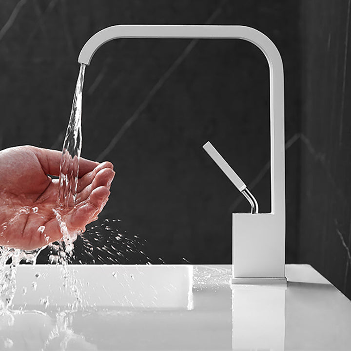 Kalsten | Waterfall Spout Widespread Sink Faucet Modern Metal Widespread Sink Faucet
