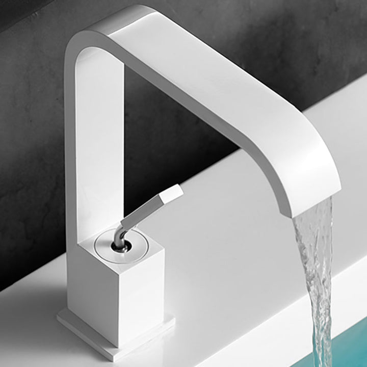Kalsten | Waterfall Spout Widespread Sink Faucet Modern Metal Widespread Sink Faucet