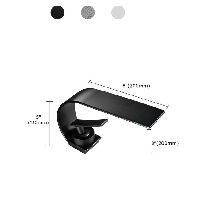 Kalsten | Waterfall Spout Widespread Sink Faucet Modern Metal Widespread Sink Faucet