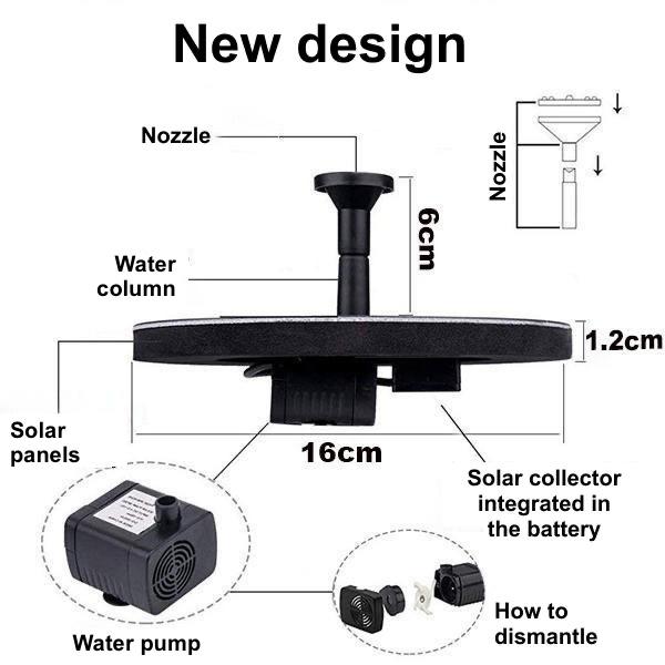 Kalsten | Solar Bionic Fountain for Gardens Birth Bath for Floor / Ground