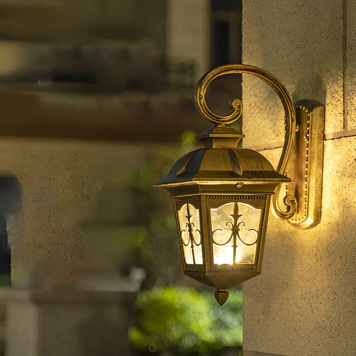 Waterproof Retro Elegant LED Glass European Style Outdoor Wall Lights | Kalsten