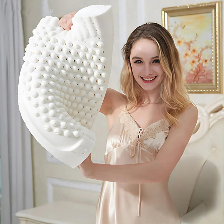 EcoNeck Comfort | 100% Natural Latex Orthopedic Pillow - for Neck Pain - Comfortable and Supportive Pillow - Better Sleep - Wellness Kalsten