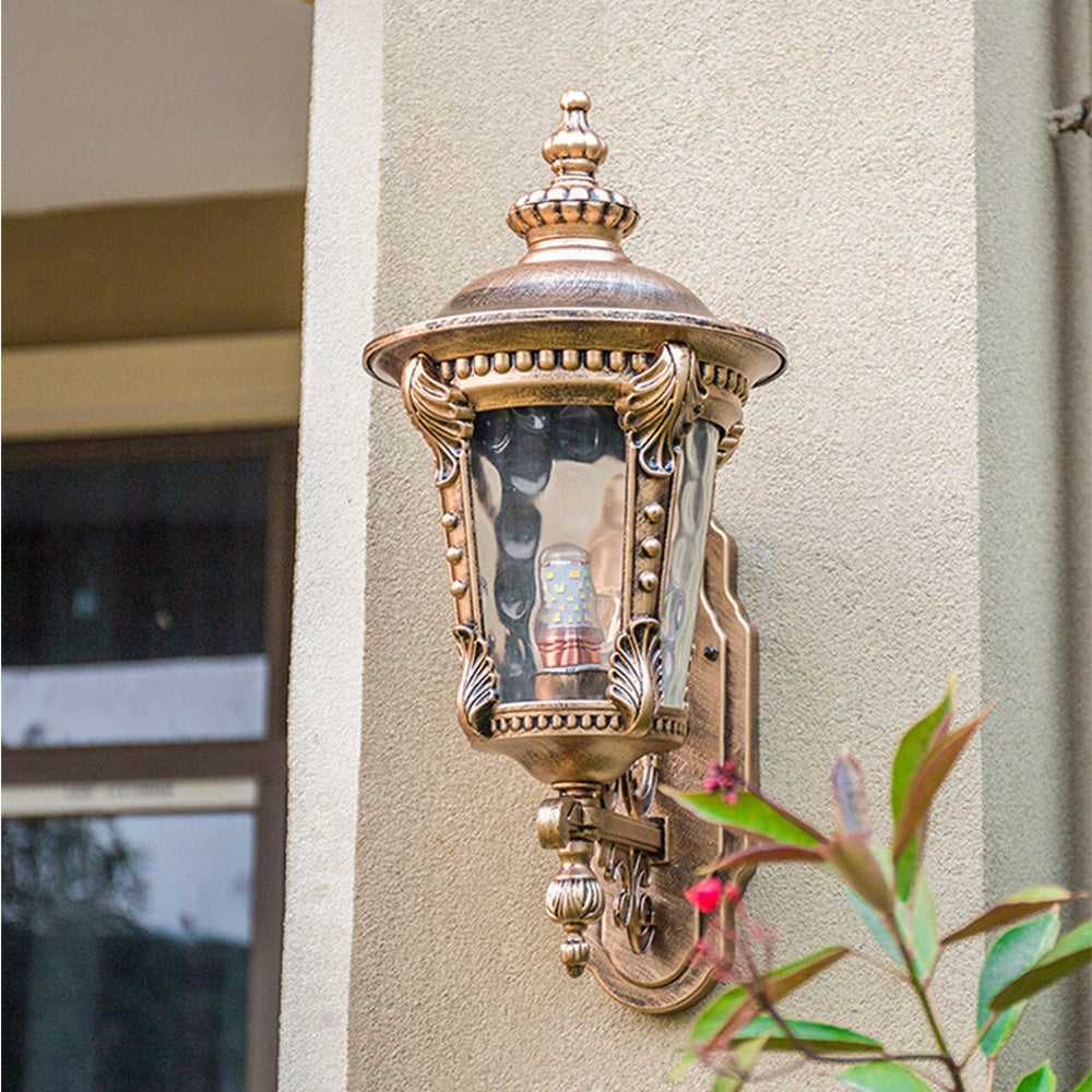 Vintage Glass Outdoor Wall Lantern Kalsten