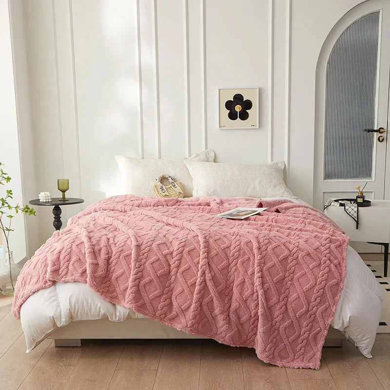 Kalsten | Luxury Faux Lambswool Polyester Blanket for Bedroom