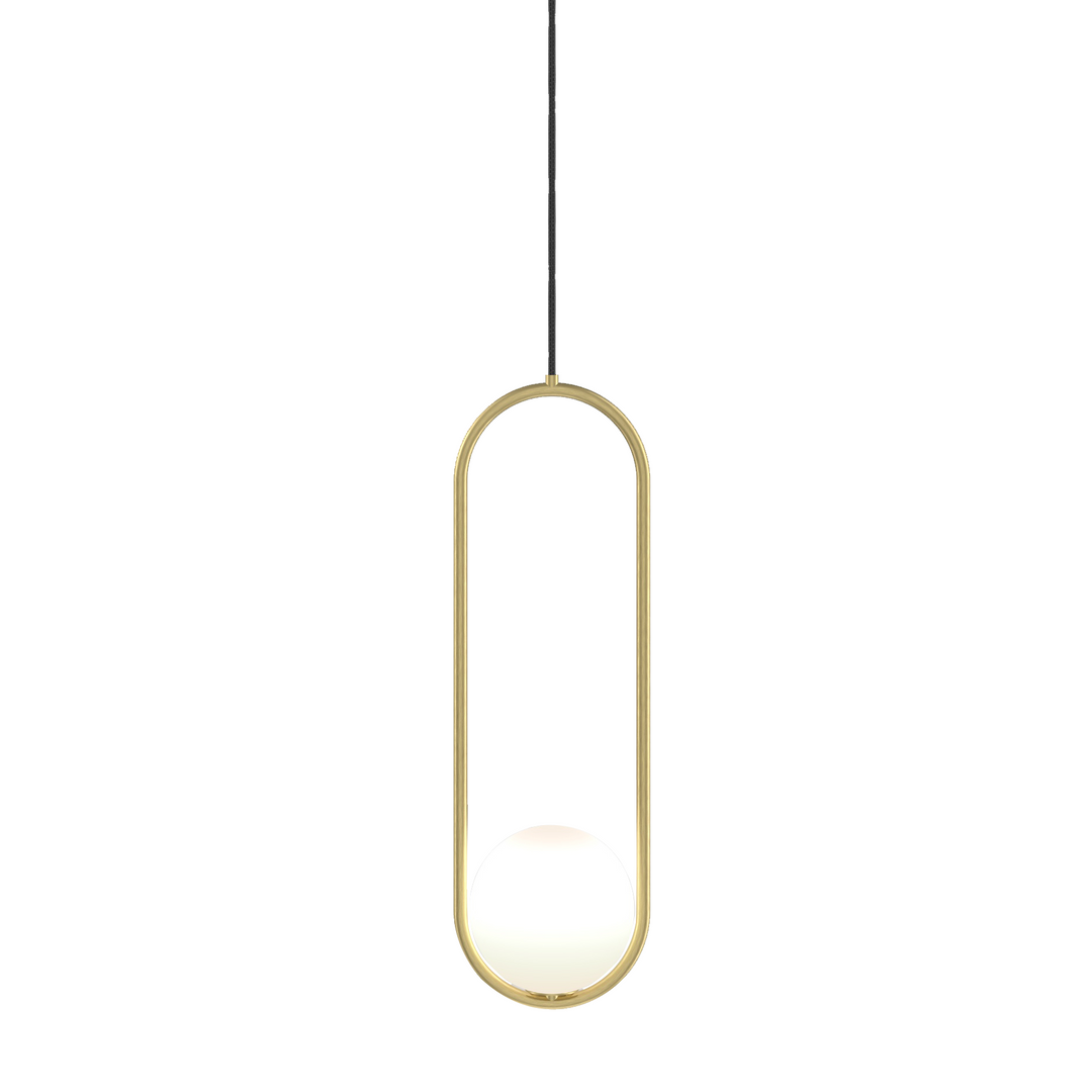 Pendant Light Brass Bent Glass 15W Adjustable Living Room Hallway Bedroom Modern Ceiling Lamp | Kalsten