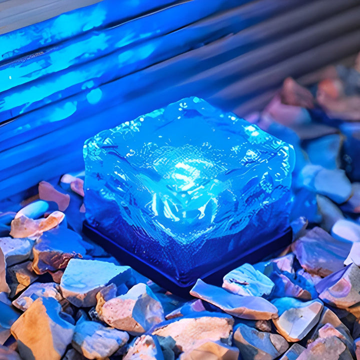 2V Mount-Free Ice Cube Lights Colorful Modern Smart Solar Outdoor Step Lighting | Kalsten