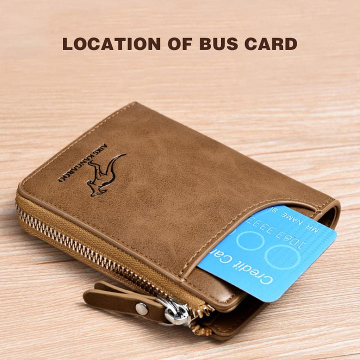 Kalsten | Men Wallet Zipper Genuine Leather Purse ( RFID PROTECTED )