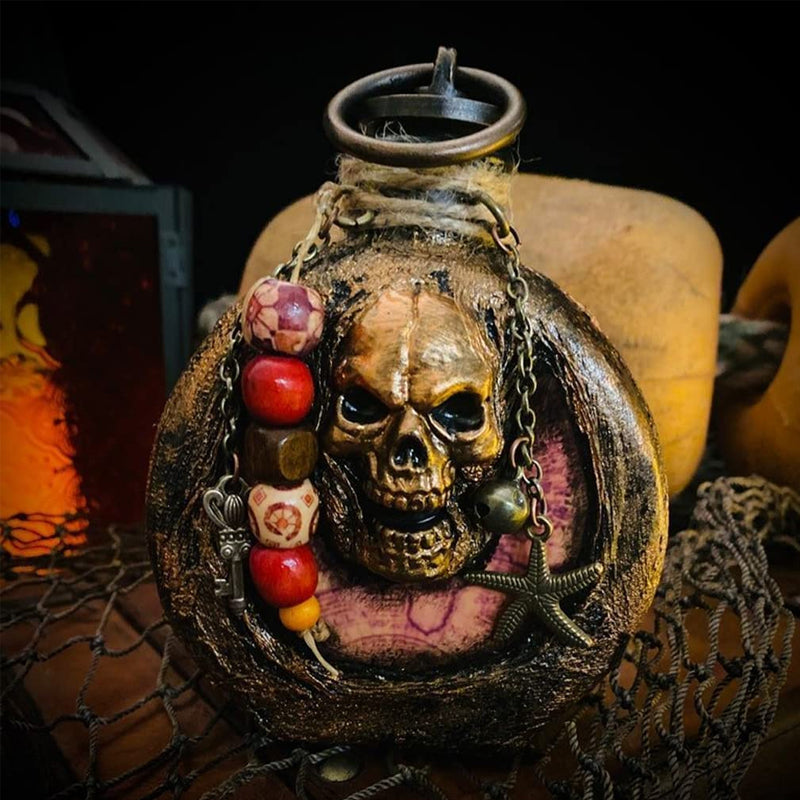 Skull Pirate Rum Bottle made of Resin | Kalsten
