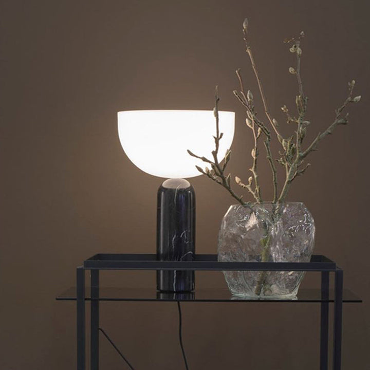 Kalsten | MarbleLuxe Lamp - Luxurious Marble Table Lamp with Golden Accents