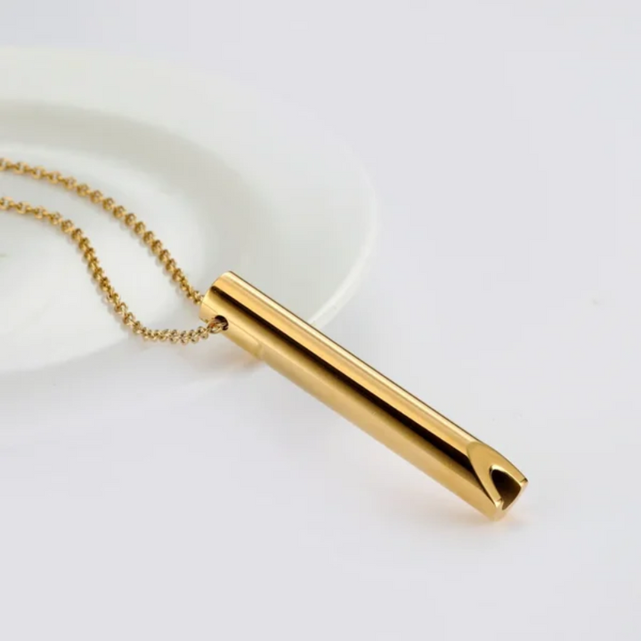 Kalsten | Breathing Exercise Necklace | Stainless Steel | Smoking & Vaping Alternative for Anxiety Relief