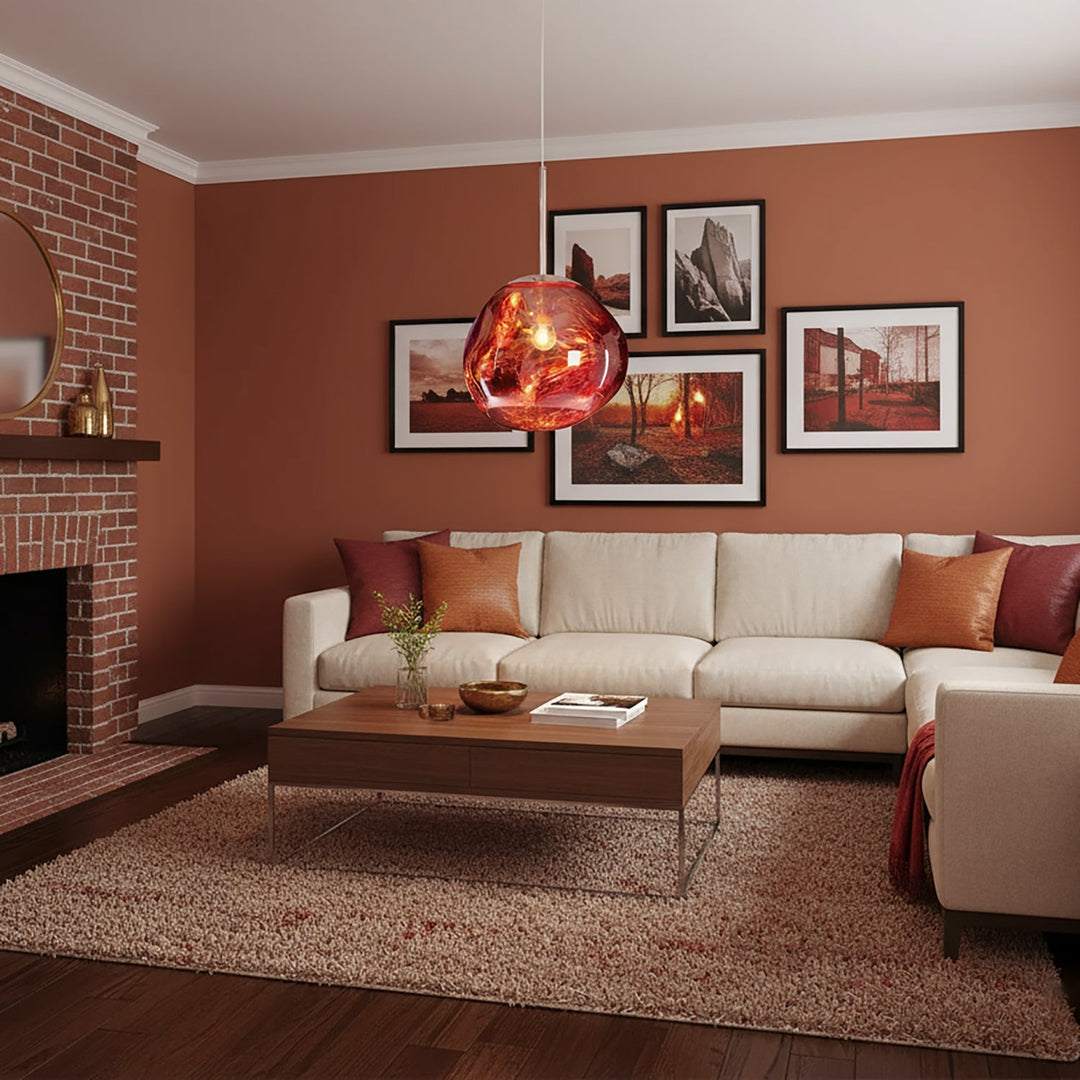 Pendant Lamp Metal 11 in Adjustable Ceiling Light Silver Gold Rose Gold Smoky Gray | Kalsten