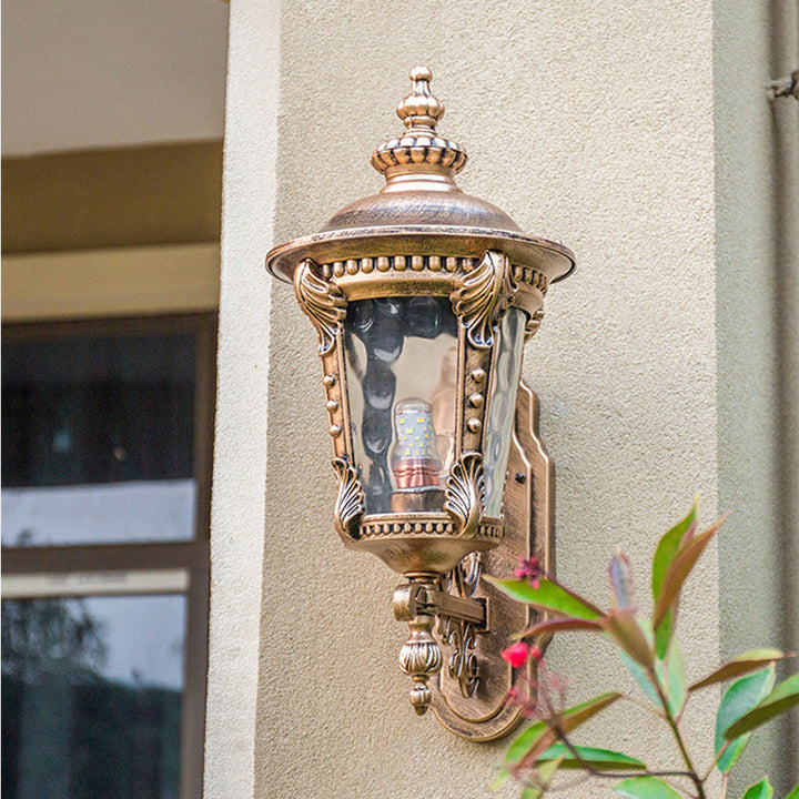 Kalsten | Outdoor Vintage Glass Wall Lantern Light