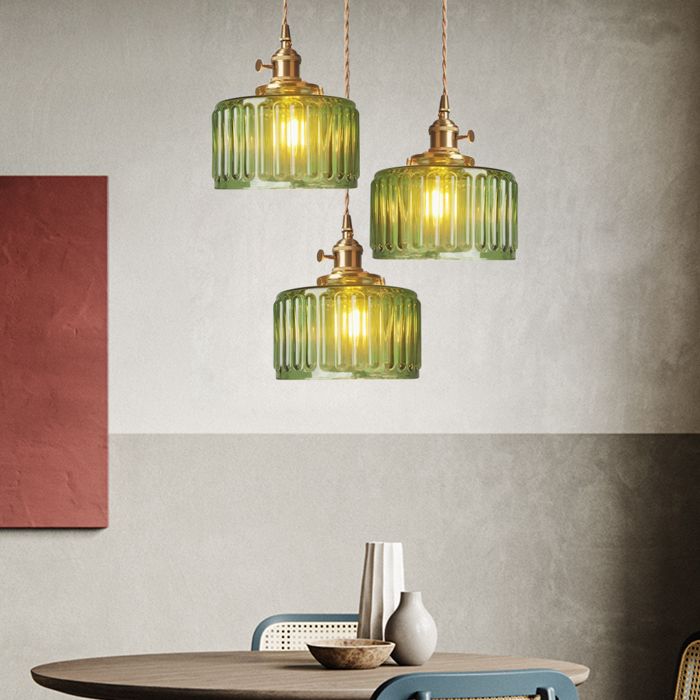 Vintage Stunning Cylinder Glass Pendant Light | Kalsten