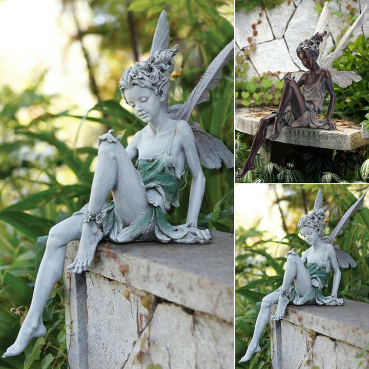 Kalsten | Statue of sitting fairy in the garden