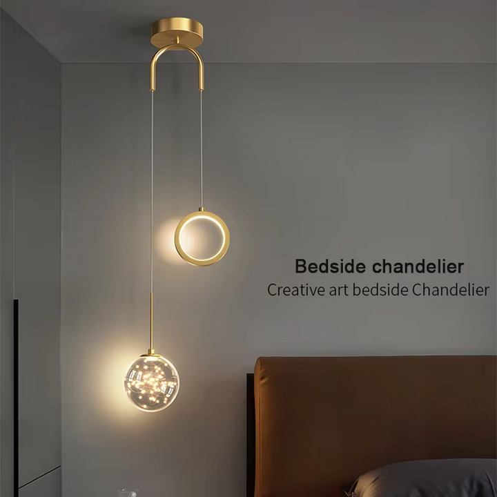 Modern LED Pendant Light – 2-Way Indoor Hanging Lamp for Living Room, Bedroom, Dining Table with Adjustable 3 Light Colors | Kalsten