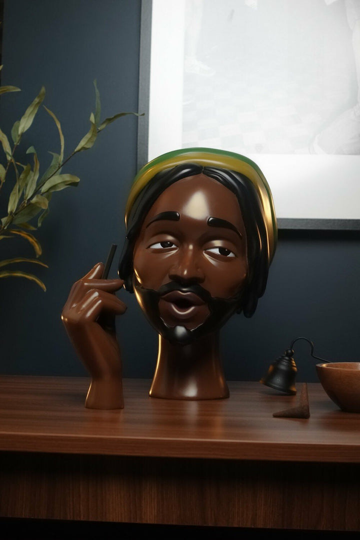 Kalsten | Incense Burner Statue | Artistic Resin Design | Backflow Smoke Effect | 7.8 in