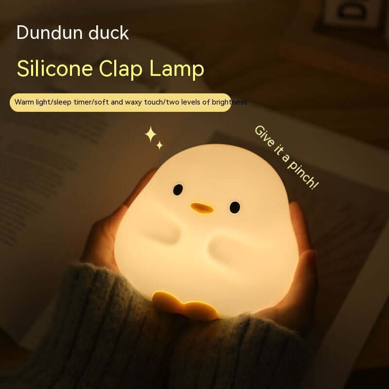Cute Duck LED Night Lamp Cartoon Silicone USB Rechargeable Sleeping Light Touch Sensor Timing Bedroom Bedside Lamp For Kid Gift Home Decor | Kalsten