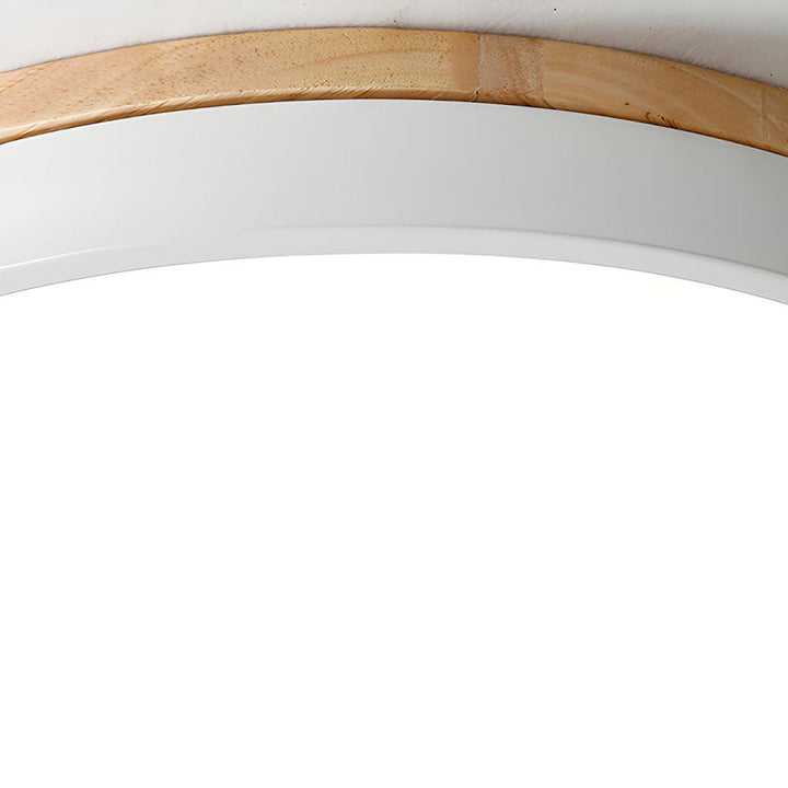 Natural Wood Flush Mount Ceiling Light