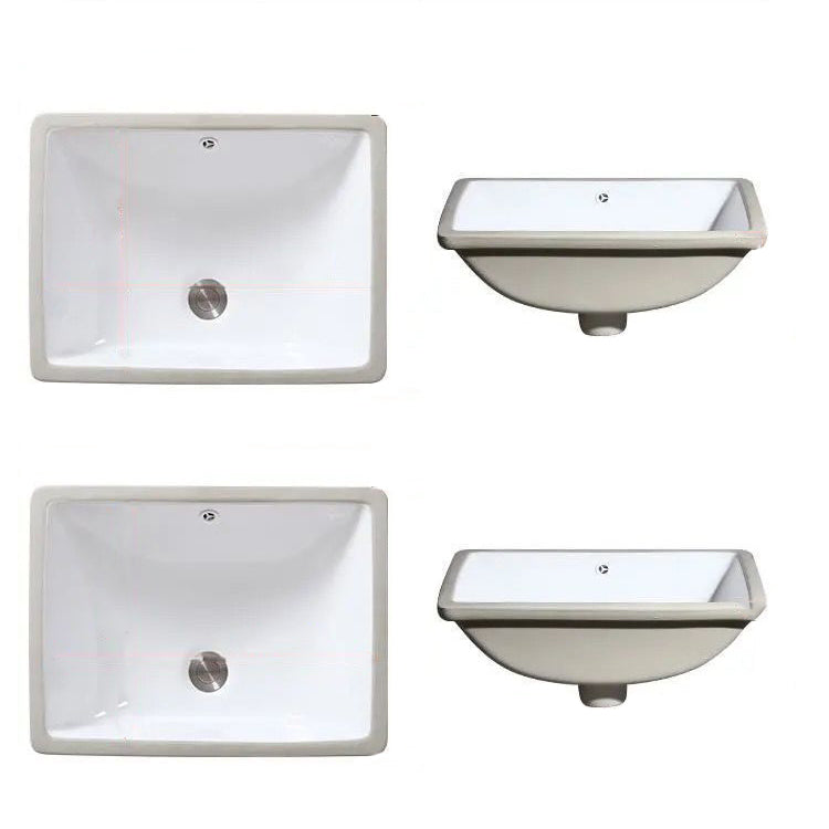 Kalsten | Modern Under-mount Sink Oval Porcelain with Pop-Up Drain Sink