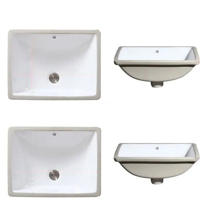 Kalsten | Modern Under-mount Sink Oval Porcelain with Pop-Up Drain Sink