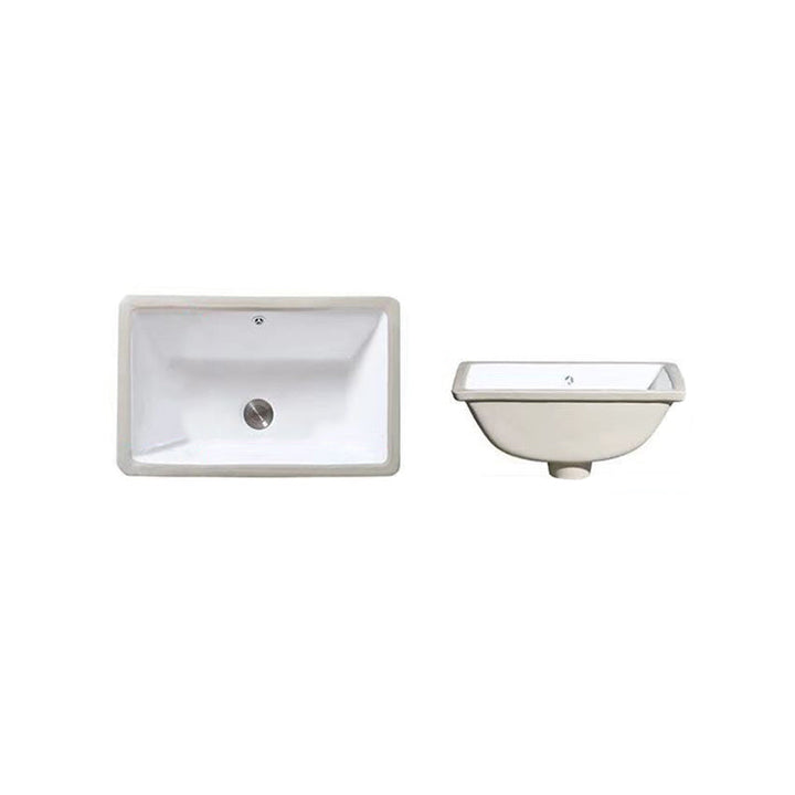 Kalsten | Modern Under-mount Sink Oval Porcelain with Pop-Up Drain Sink