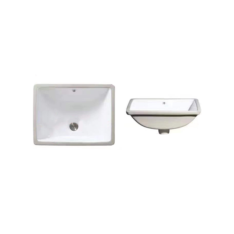 Kalsten | Modern Under-mount Sink Oval Porcelain with Pop-Up Drain Sink