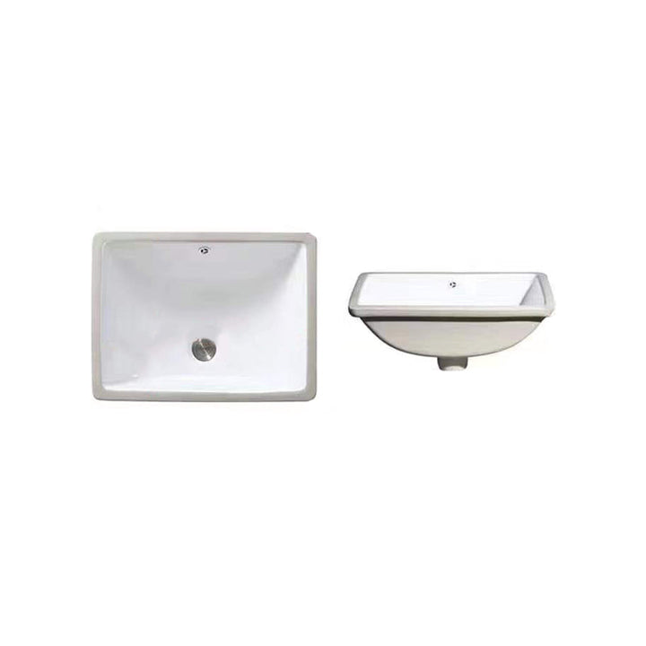 Kalsten | Modern Under-mount Sink Oval Porcelain with Pop-Up Drain Sink