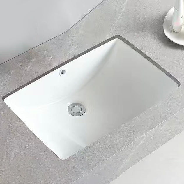 Kalsten | Modern Under-mount Sink Oval Porcelain with Pop-Up Drain Sink