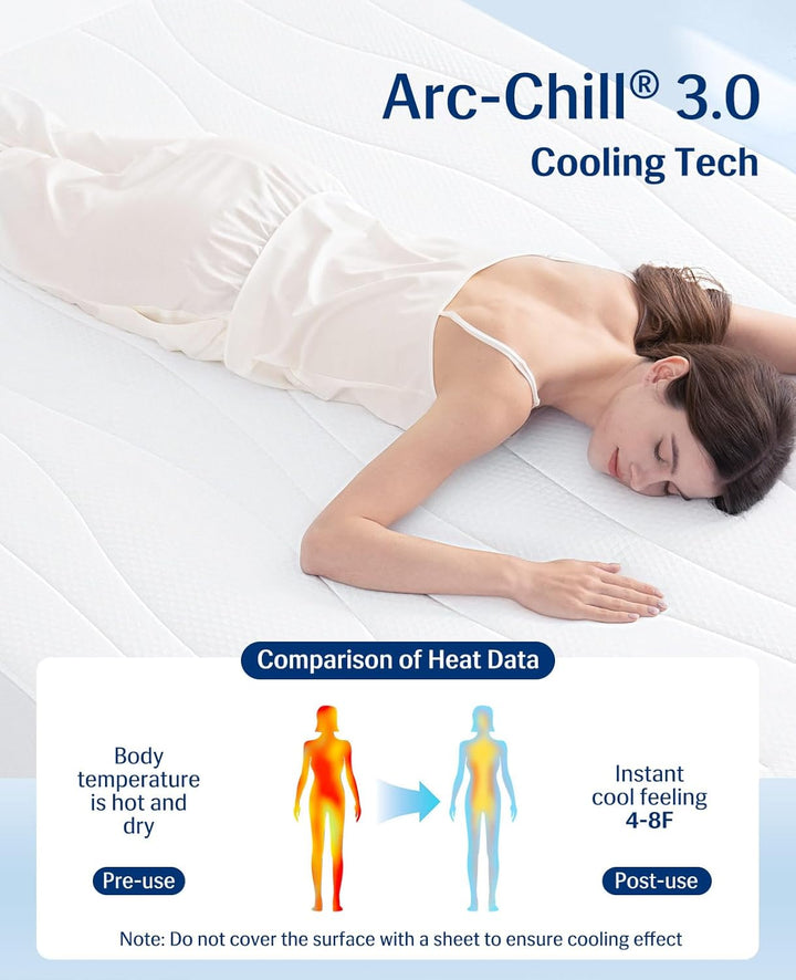 Cooling Mattress Pad King, Upgraded  3.0 + PCM Cooling Washable Mattress Protector for Hot Sleepers, White | Kalsten