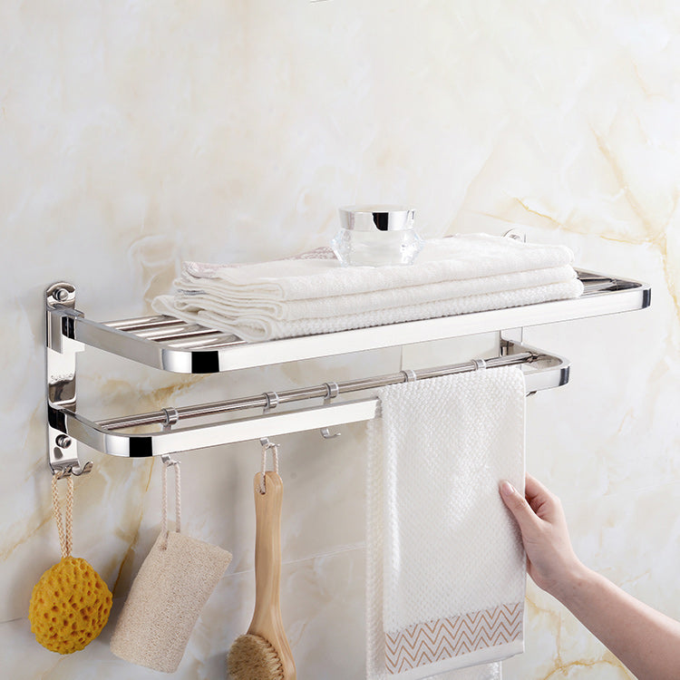 Kalsten | Contemporary bathroom accessory set made of chrome-plated stainless steel with bathrobe hooks/towel rail