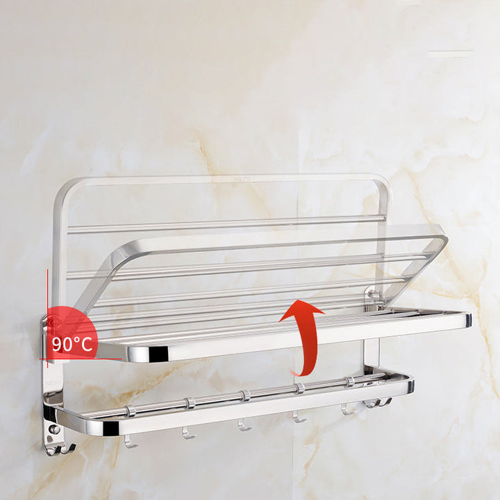 Kalsten | Contemporary bathroom accessory set made of chrome-plated stainless steel with bathrobe hooks/towel rail