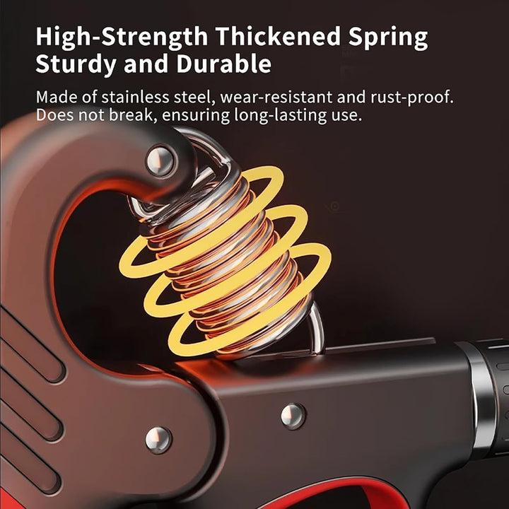 Kalsten | Adjustable Hand Grip Strengthener | 5–100KG Resistance | Rep Counter | Non-Slip Handles