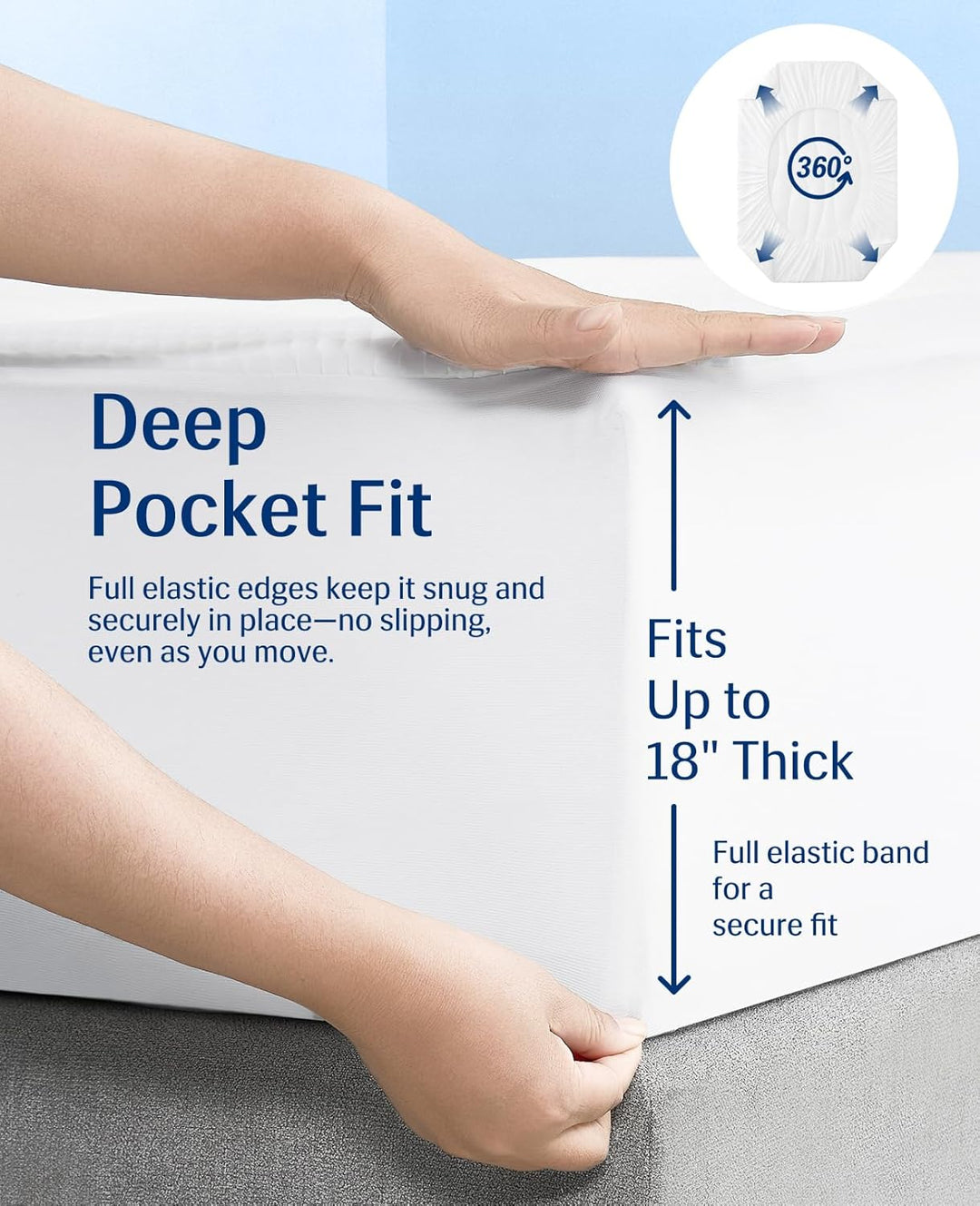 Cooling Mattress Pad King, Upgraded  3.0 + PCM Cooling Washable Mattress Protector for Hot Sleepers, White | Kalsten