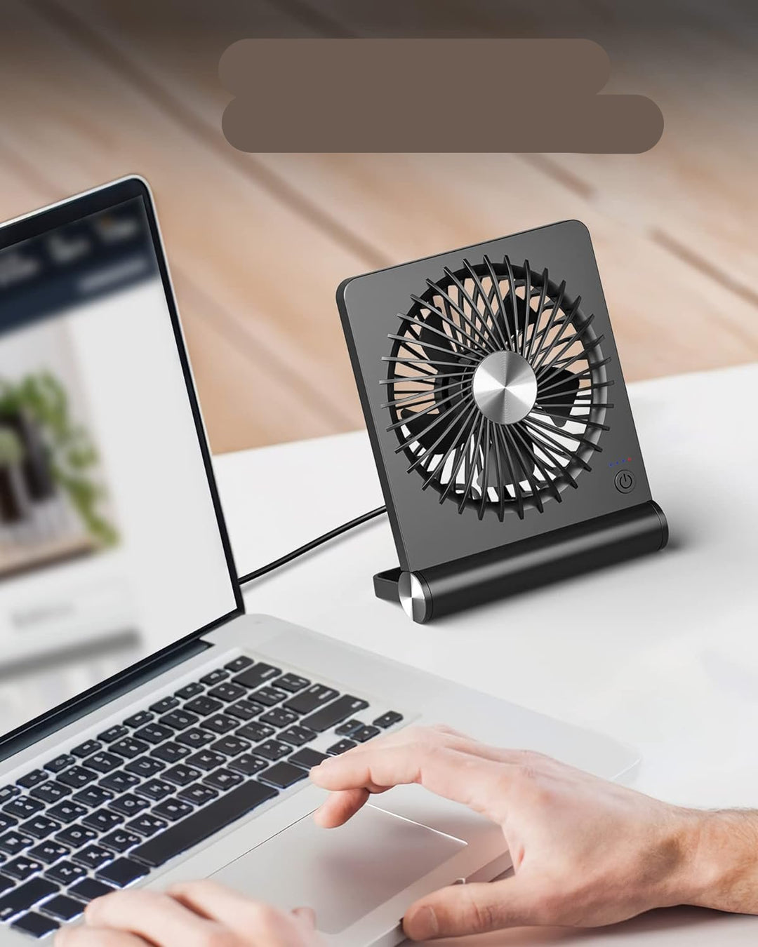 Ultra-Quiet Table Fan with USB – Compact & Powerful | Kalsten